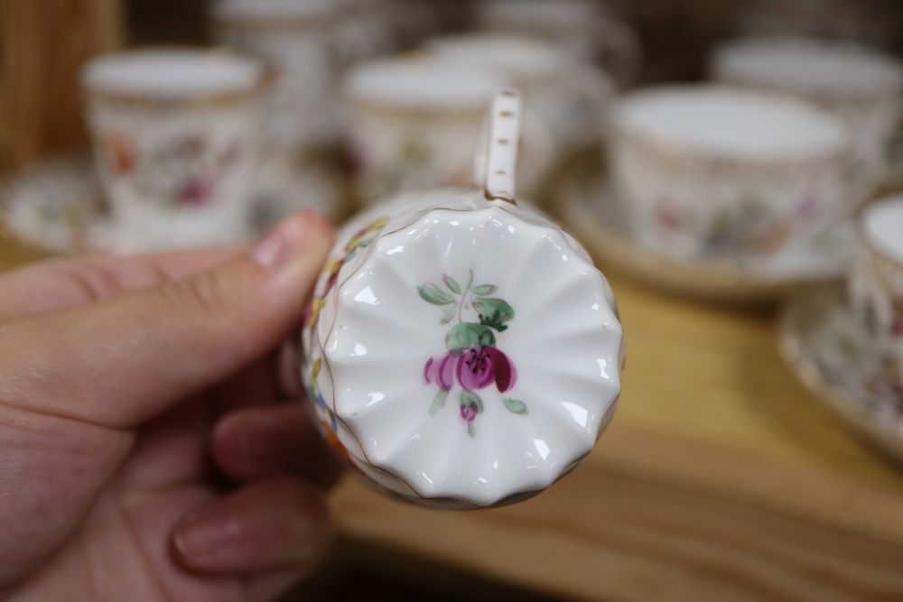 A Dresden porcelain part tea and coffee service